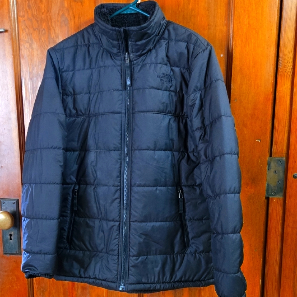 The North Face Black REVERSABLE Puffer Jacket